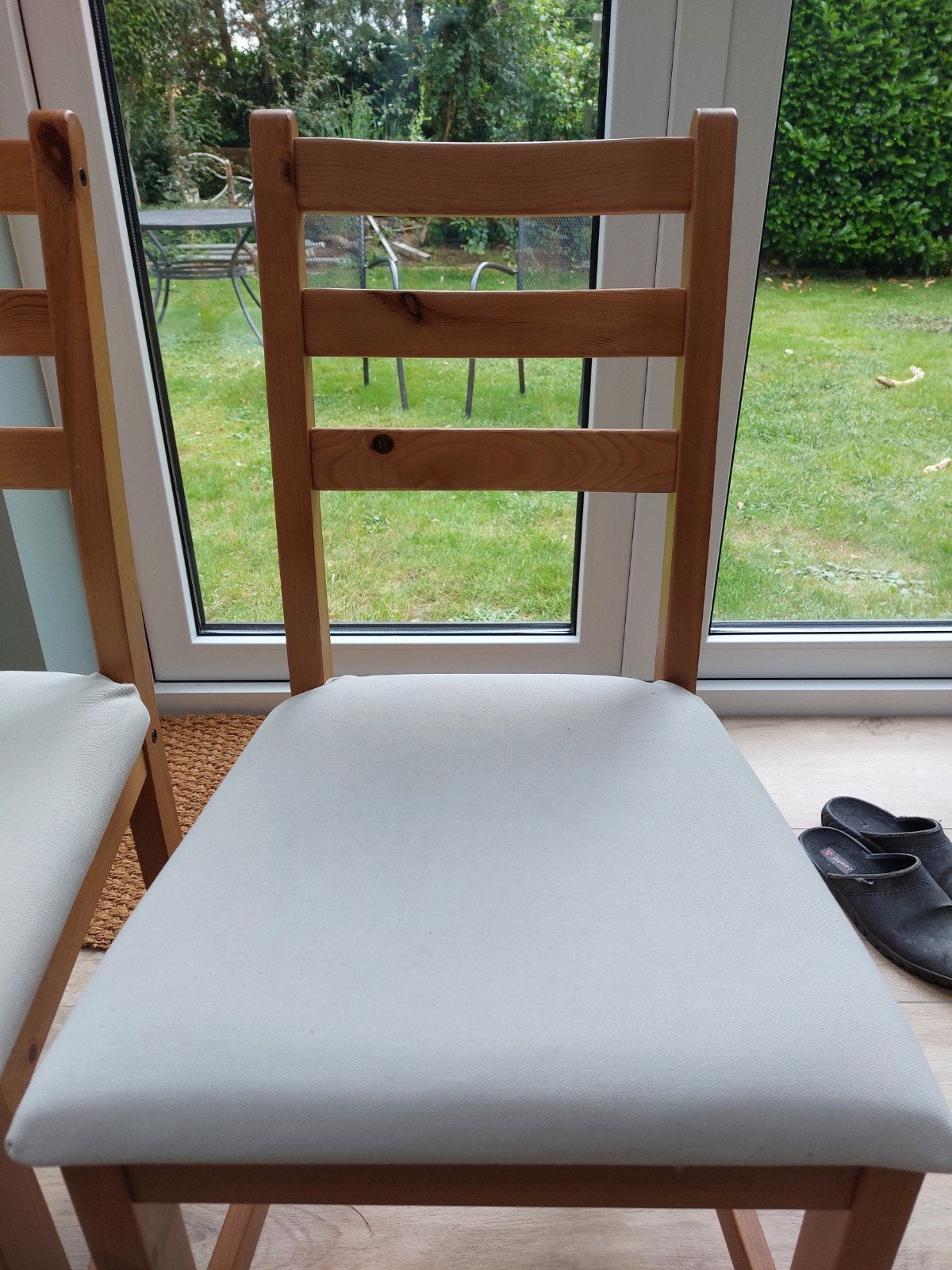 Gratis! 3 IKEA Tonstad stoelen - hoezen wasbaar, Huis en Inrichting, Stoelen, Ophalen, Gebruikt, Overige kleuren, Drie