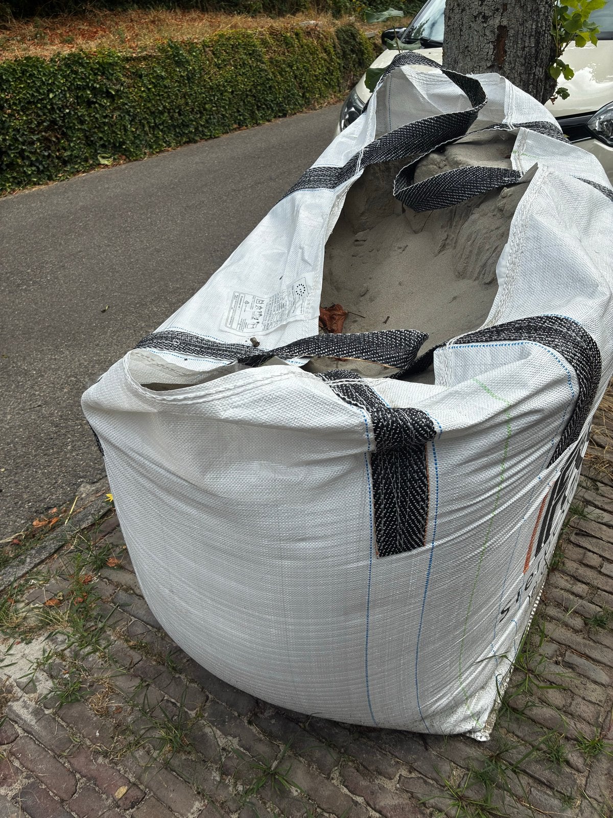 Big bag straatzand 3/4 vol, Tuin en Terras, Ophalen, Gebruikt, Straatzand
