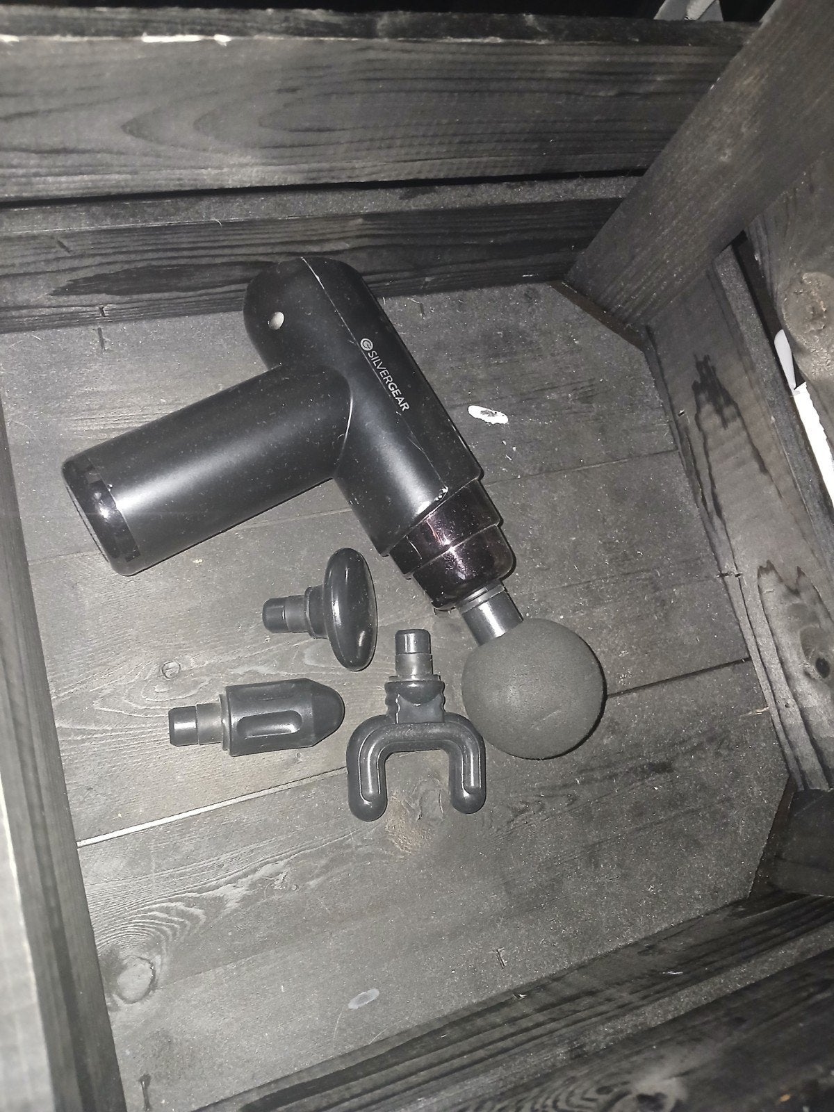 Silvergear Massage Gun met Opzetstukken, Sport en Fitness, Massageproducten, Ophalen of Verzenden, Gebruikt, Apparaat