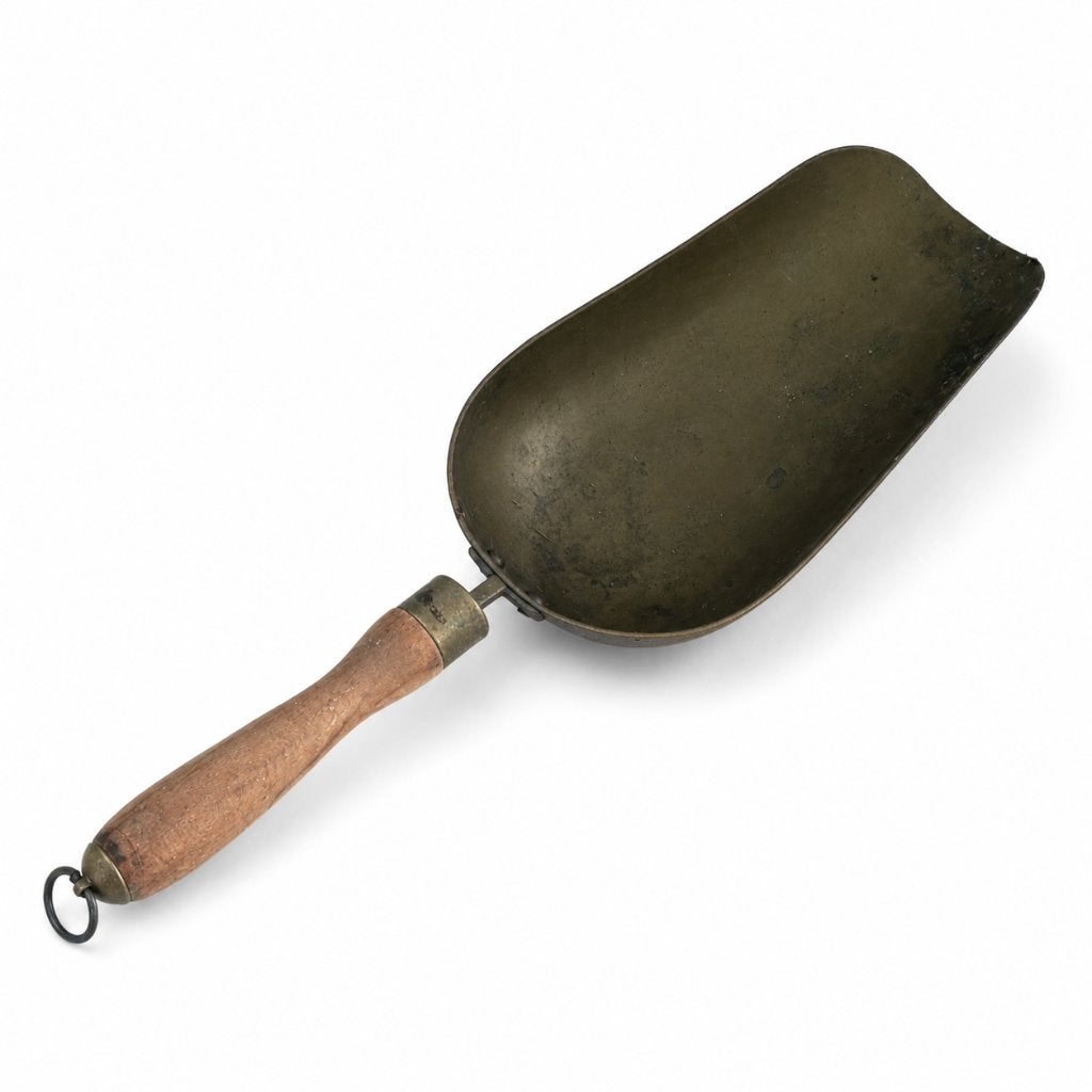 Vintage Metalen Graan-/Maatschep met Houten Handvat, Ophalen of Verzenden