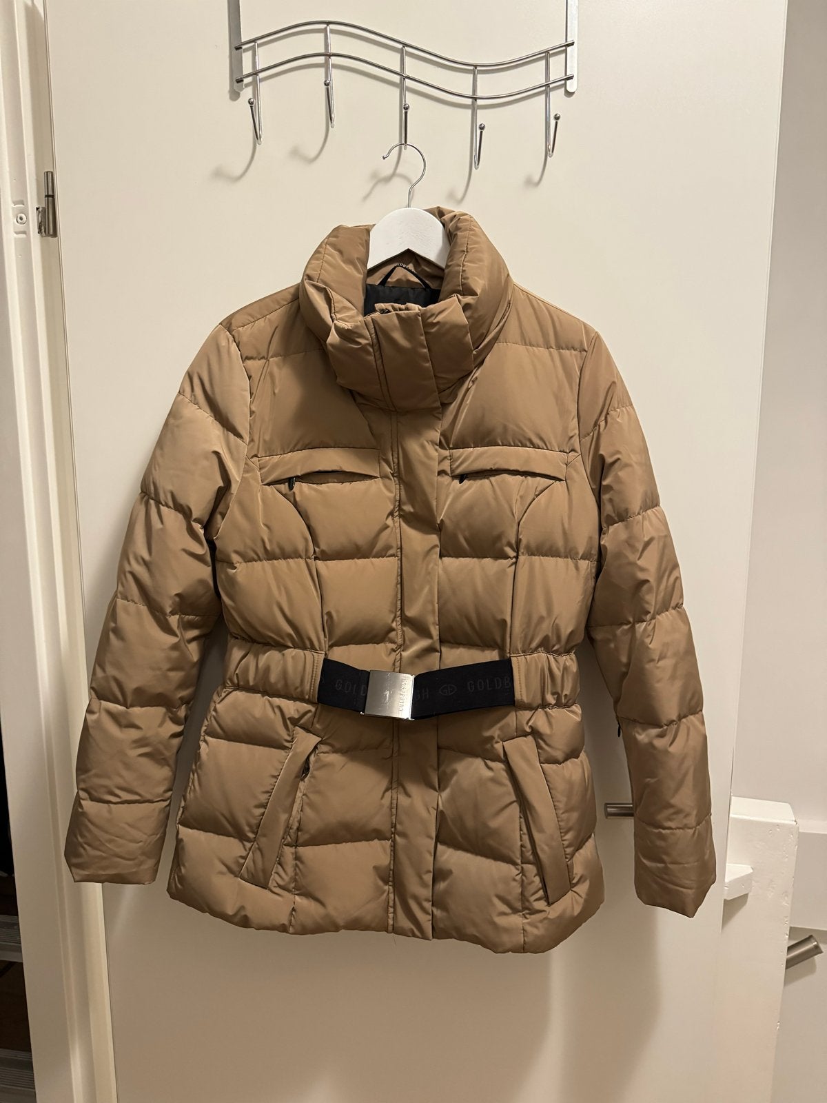 Goldbergh Ski Jas Dames Maat L - Zo goed als nieuw, Ophalen of Verzenden, Zo goed als nieuw, Maat 42/44 (L), Beige