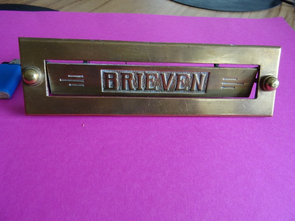 ANTIEK KOPEREN ART DECO BRIEVENBUS BRIEVEN BUS POST, Ophalen of Verzenden