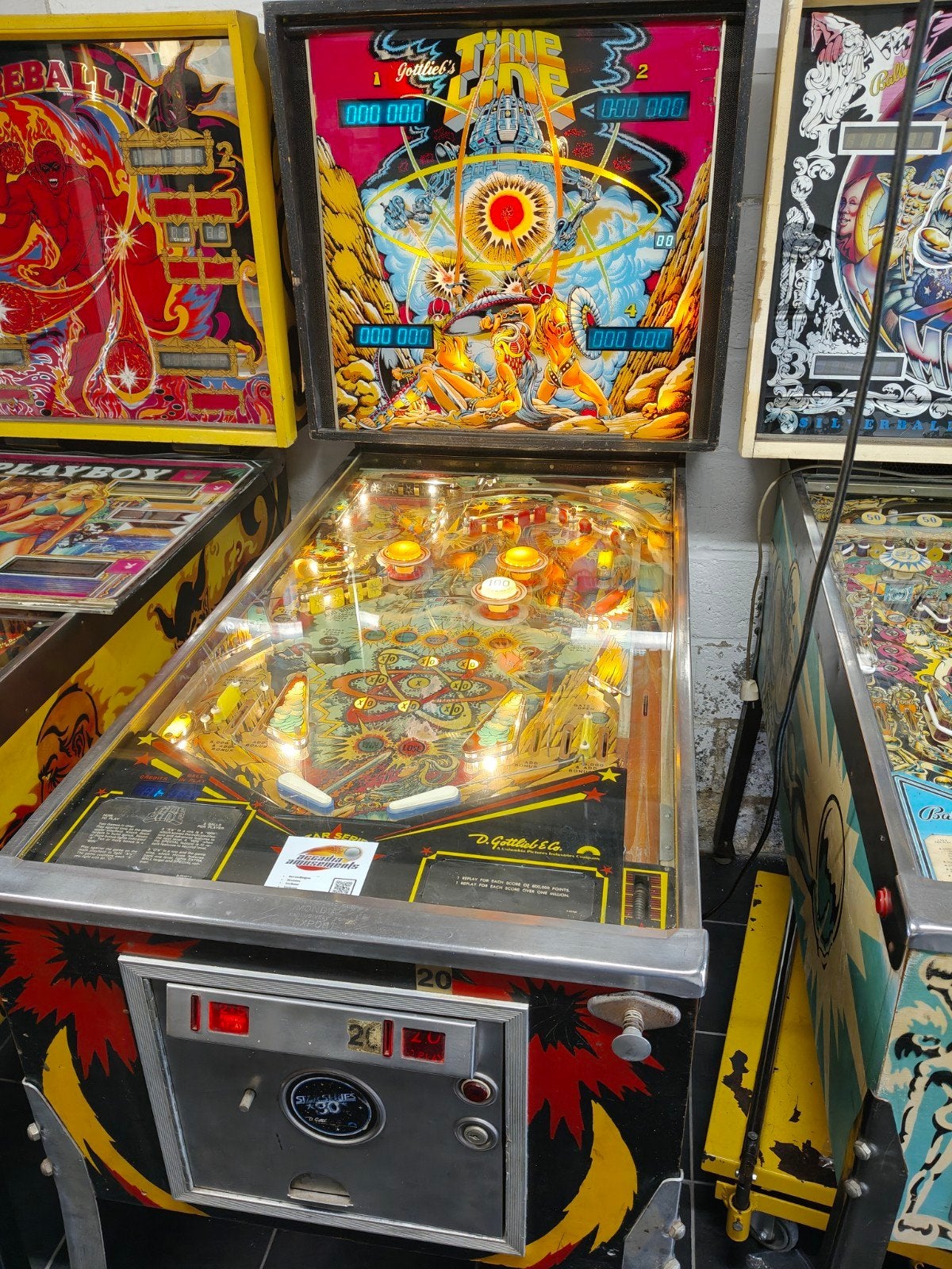 Flipperkast Gottlieb Time Line, Verzamelen, Automaten | Flipperkasten, Ophalen, Elektronisch, Flipperkast, Gottlieb