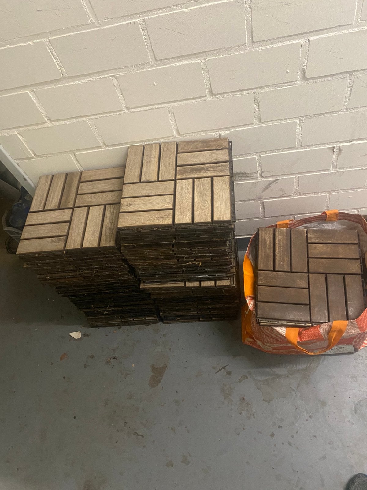 85 acacia terrastegels 30x30 ikea runner, Ophalen, Zo goed als nieuw, Hout