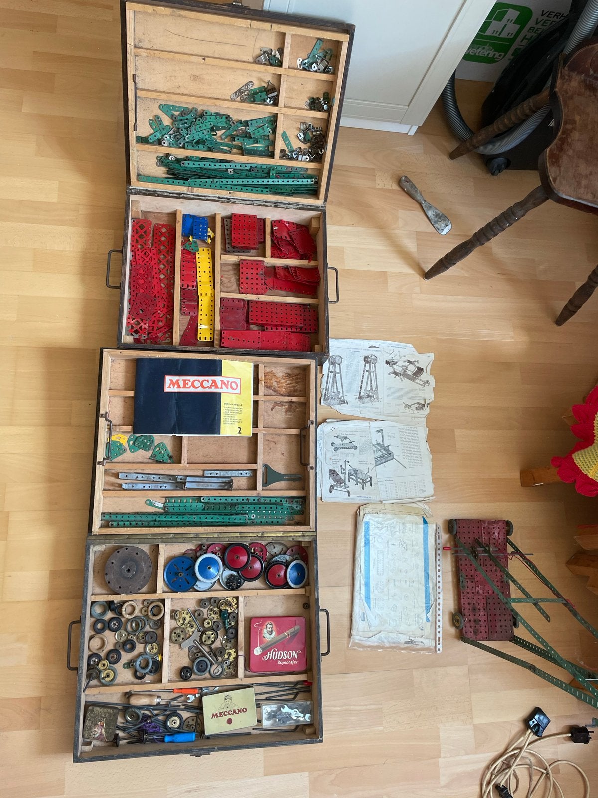 Vintage Meccano Bouwdoos met Handleidingen en Onderdelen, Ophalen of Verzenden, Gebruikt, Jongen of Meisje
