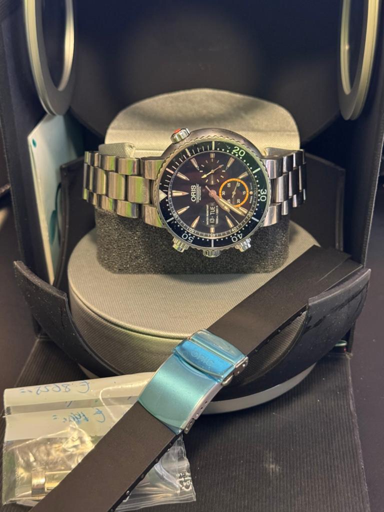 Oris Carlos Coste Limited Edition Chronograph Nr. 1856, Sieraden, Tassen en Uiterlijk, Horloges | Heren, Overige materialen, Gebruikt
