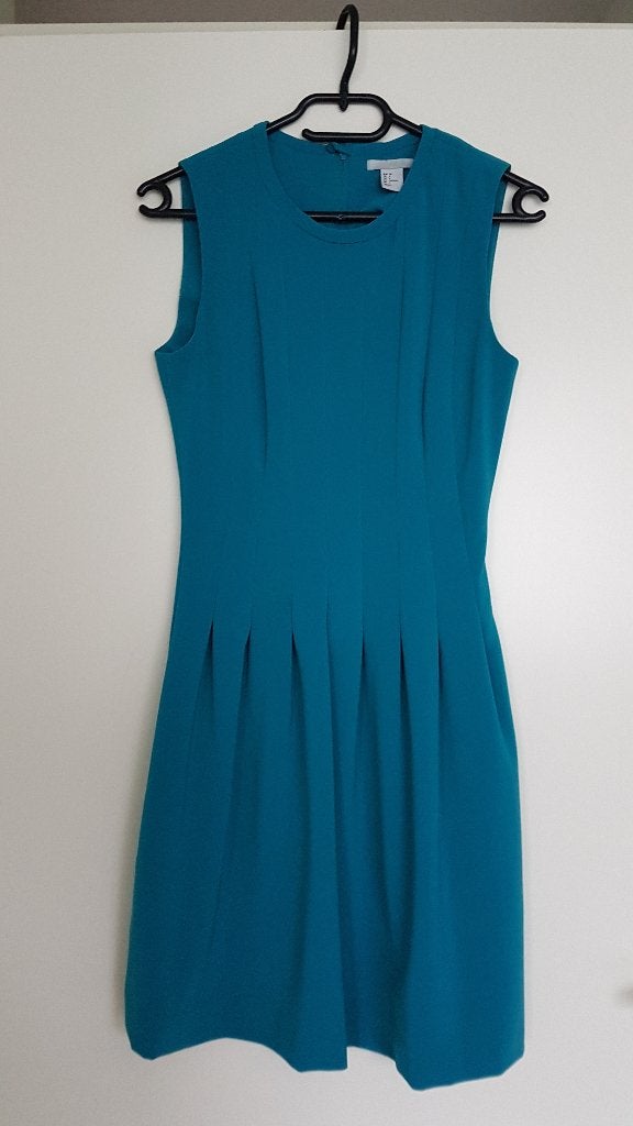 Blauwe petrol jurk, H&M, maat 36, H&M, Blauw, Nieuw, Ophalen of Verzenden