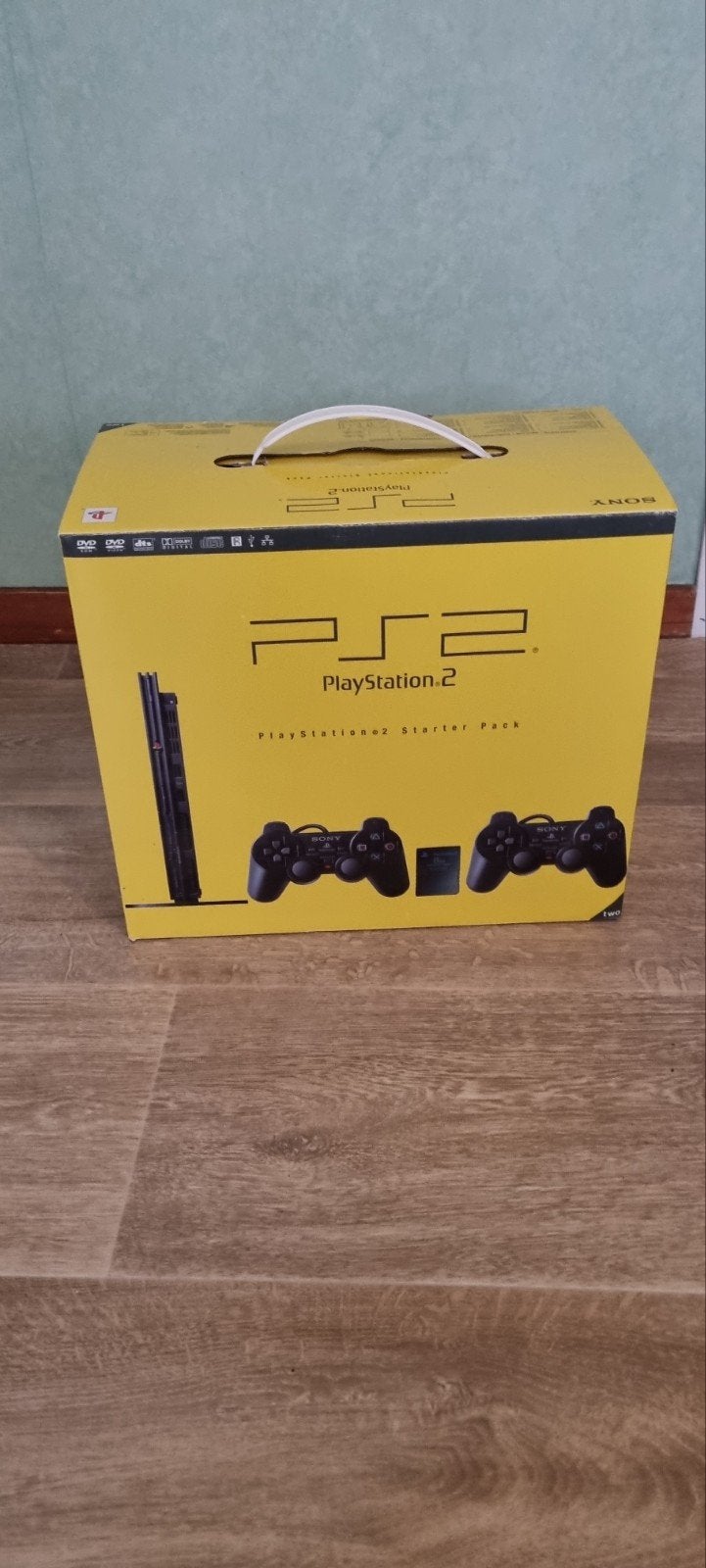 PlayStation 2 Slim Starter Pack - Compleet met doos, Zwart, Ophalen of Verzenden, Zo goed als nieuw, Met geheugenkaart