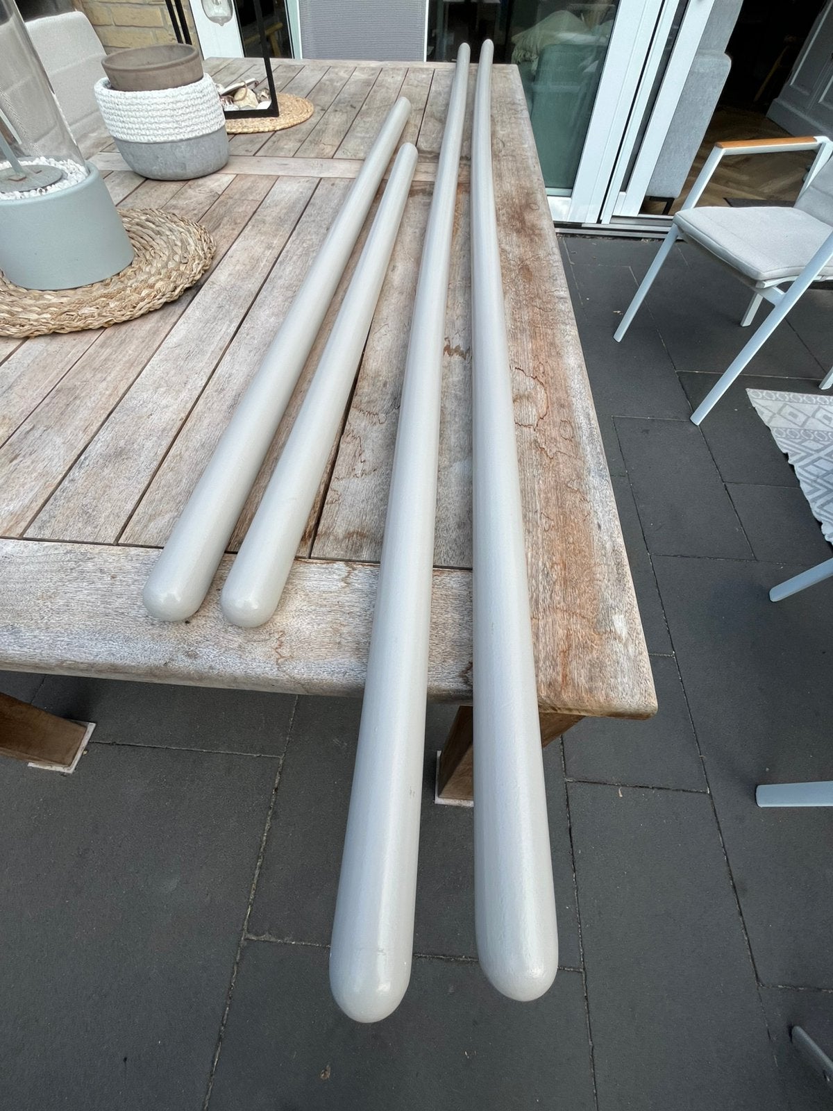 Trapleuning 4x, Doe-het-zelf en Verbouw, Ladders en Trappen, Ophalen, Zo goed als nieuw, Minder dan 2 meter