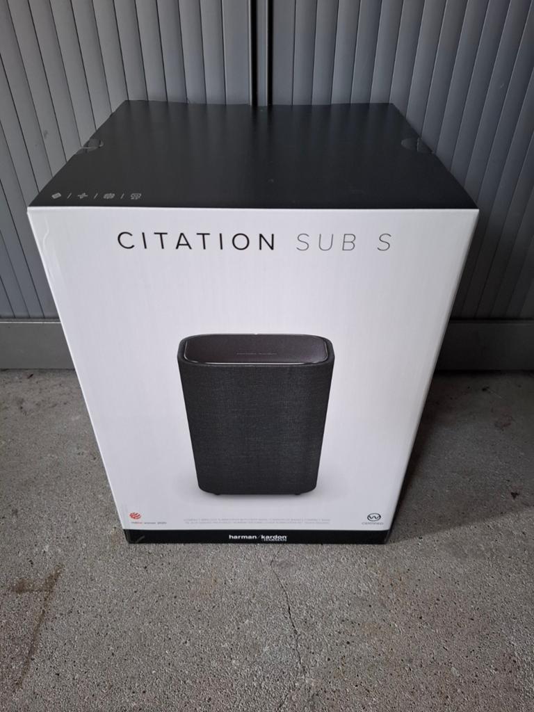 Gloednieuwe Harman Kardon Citation Sub S subwoofer te koop!, Subwoofer, Nieuw, 120 watt of meer, Ophalen