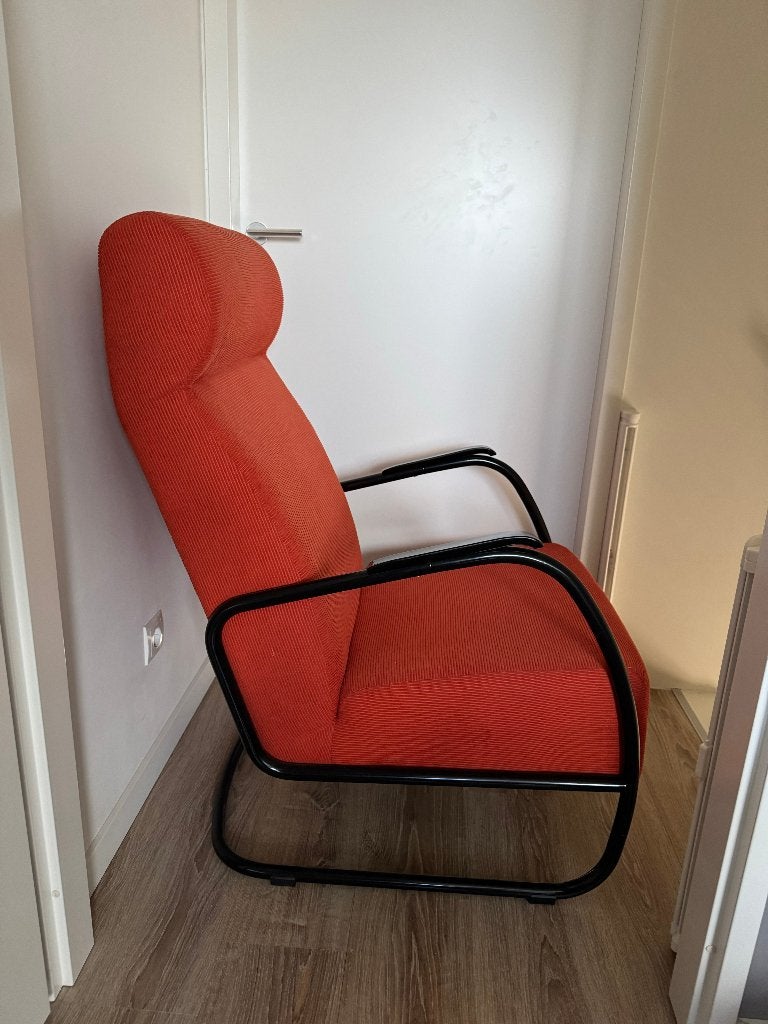 Gispen 423, Huis en Inrichting, Fauteuils, Zo goed als nieuw, Metaal, Stof, 50 tot 75 cm, Minder dan 75 cm, Ophalen