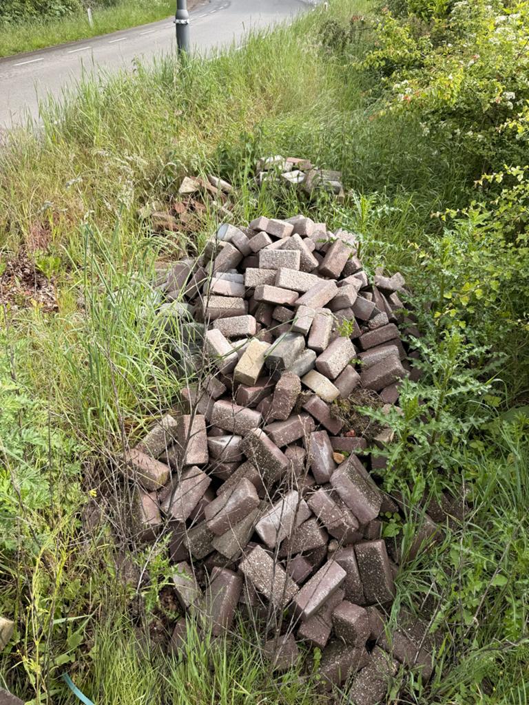 Gebruikte betonklinkers voor tuin of bestrating, Tuin en Terras, Ophalen, Gebruikt, Beton, Klinkers