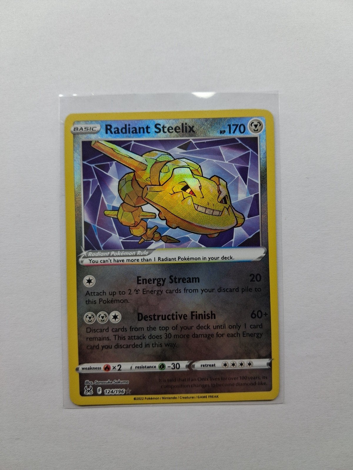 Radiant steelix pokémon lost orgins, Ophalen of Verzenden, Zo goed als nieuw
