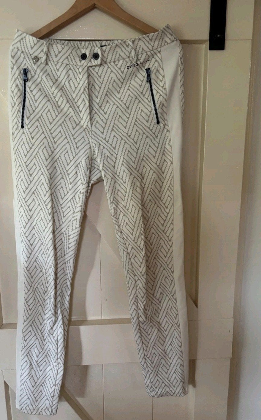 ZIP73 Travelstof Broek draagmaat 42/44 nieuwstaat, ZIP73, Wit, Maat 42/44 (L), Ophalen of Verzenden