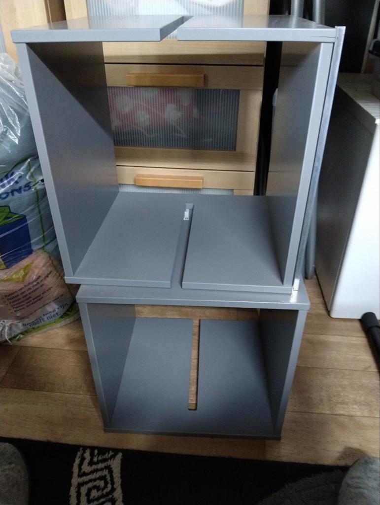Twee verdelers voor IKEA Kallax kast grijs vakverdeler, Ophalen