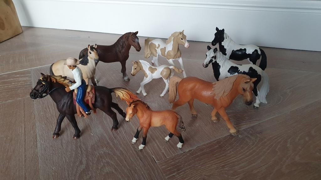 Set Schleich Western Paarden 1/2 - *GRATIS VERZENDEN!, Ophalen of Verzenden, Zo goed als nieuw, Paard, Beeldje of Figuurtje