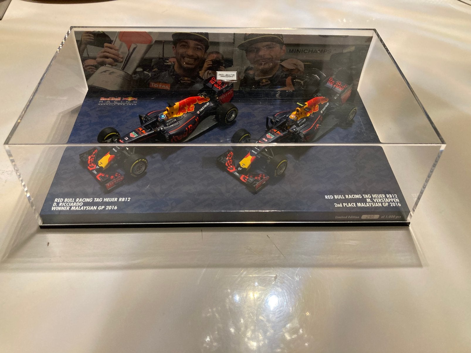 Max Verstappen/daniel riccardo set rb12 malaysian gp2016, Ophalen of Verzenden, Nieuw, Formule 1
