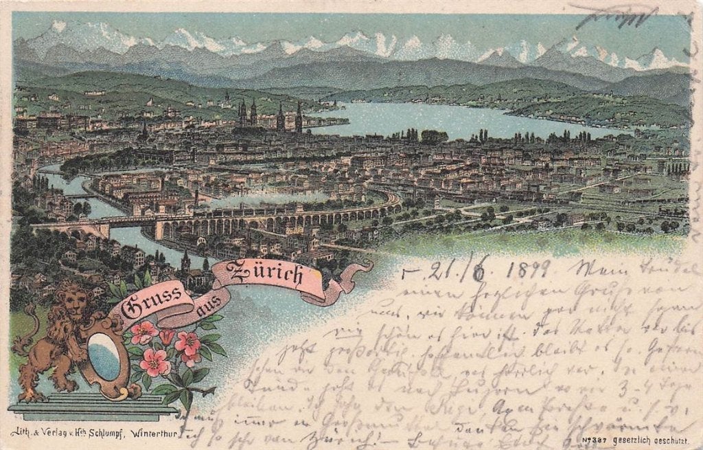 702-146-031 Zürich, Verzamelen, Ansichtkaarten | Buitenland, Verzenden, Voor 1920, Overig Europa