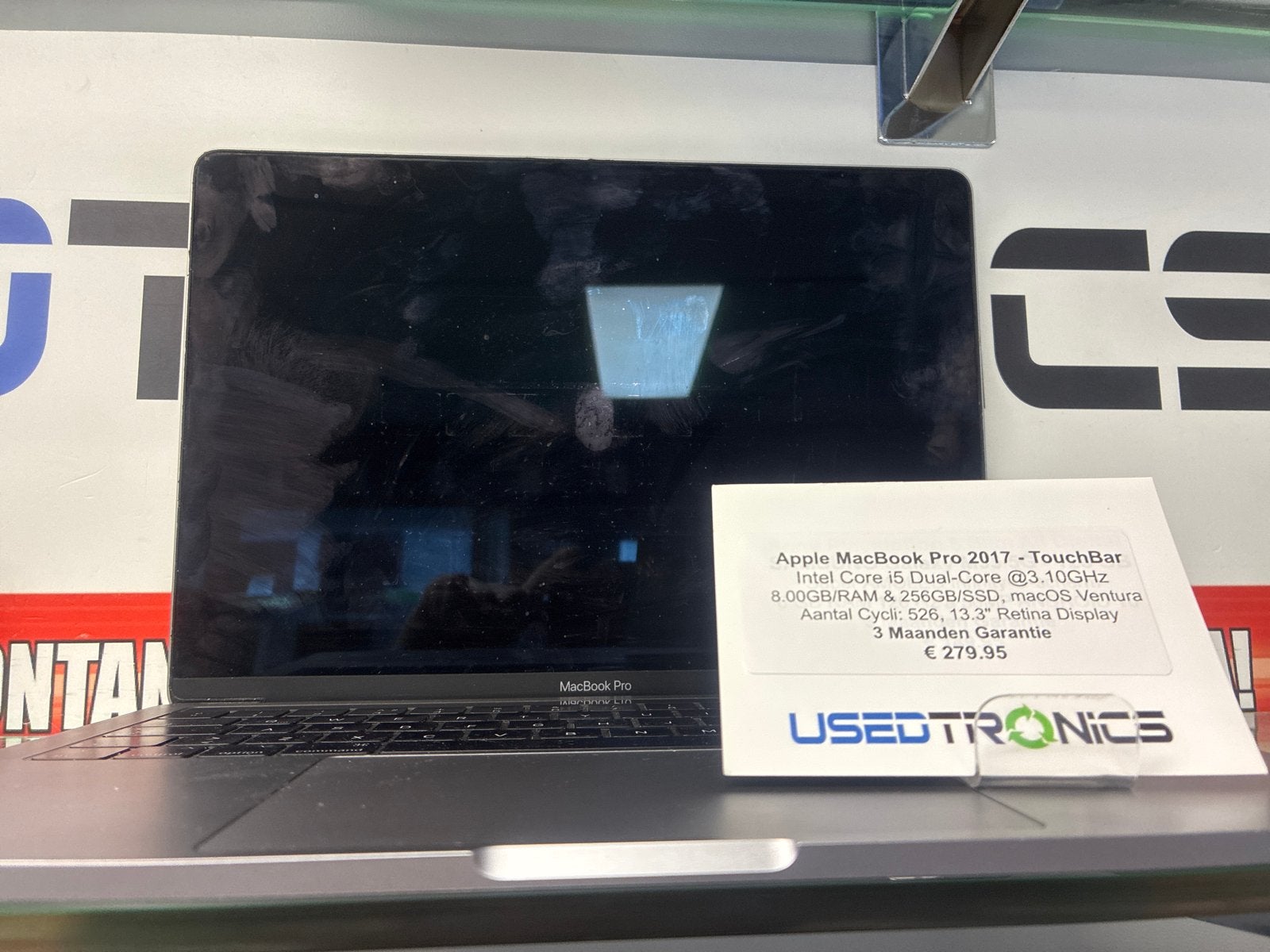 Apple MacBook Pro 2017 - TouchBar - 13 inch, MacBook Pro, Gebruikt, 256 GB, 8 GB