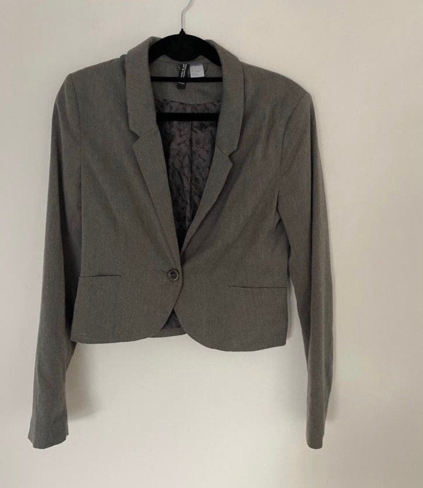 Blazer colbert. Maat s. Grijs, Verzenden, Zo goed als nieuw, Jasje, Maat 36 (S)