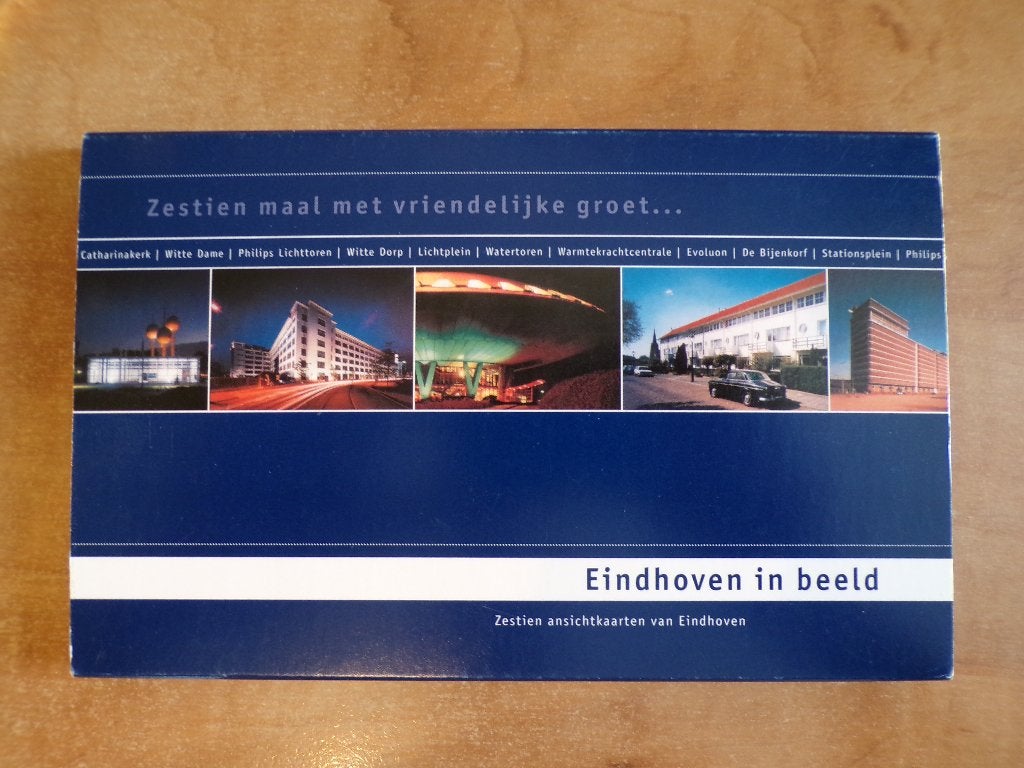 16 kleurenansichten, Norbert van Onna, gebouwen in Eindhoven, Verzamelen, Ophalen of Verzenden, 1980 tot heden, Ongelopen, Noord-Brabant