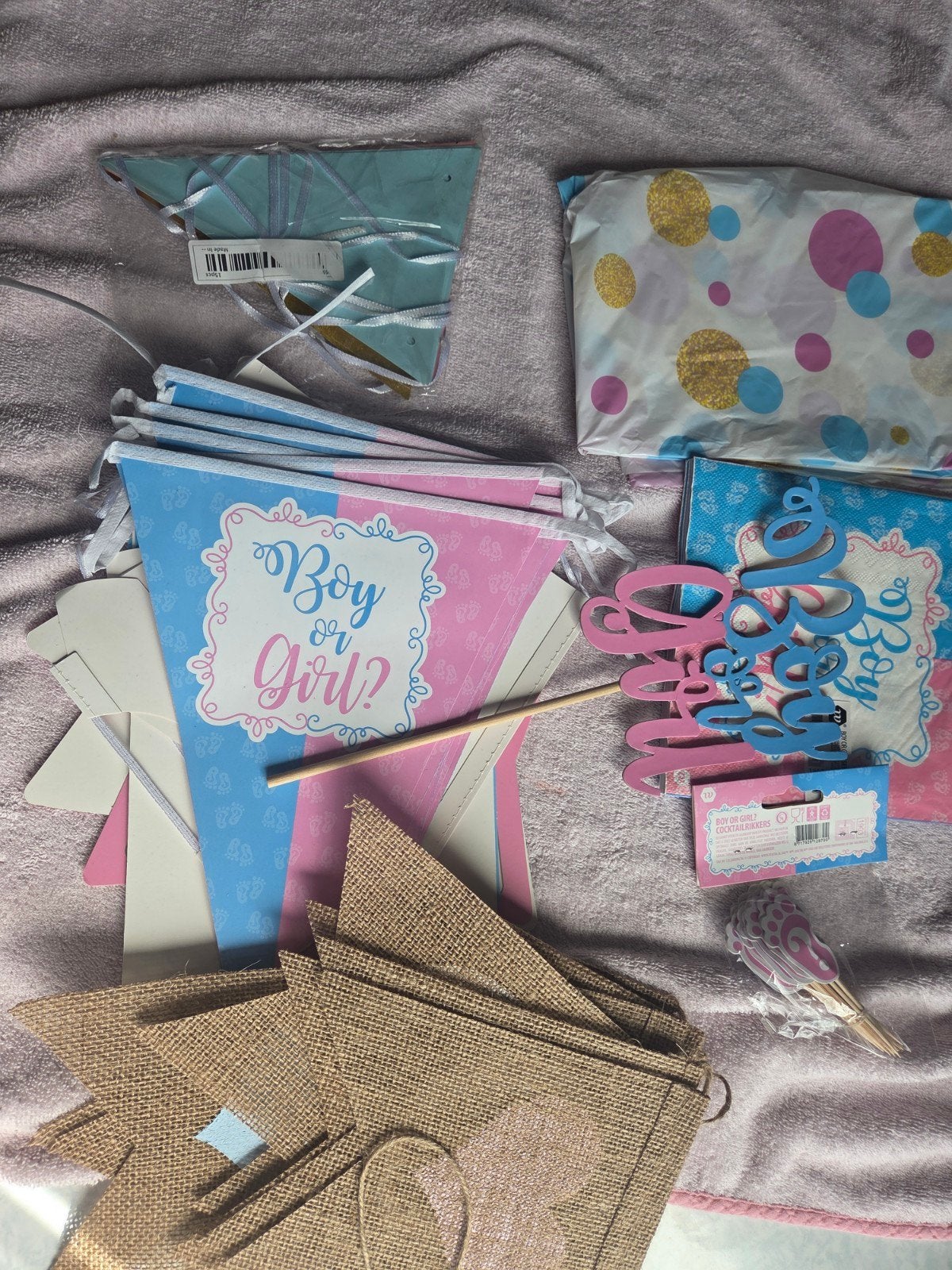 Gender Reveal Feestpakket - Boy or Girl Versiering, Ophalen of Verzenden, Nieuw, Versiering, Geboorte of Huwelijk
