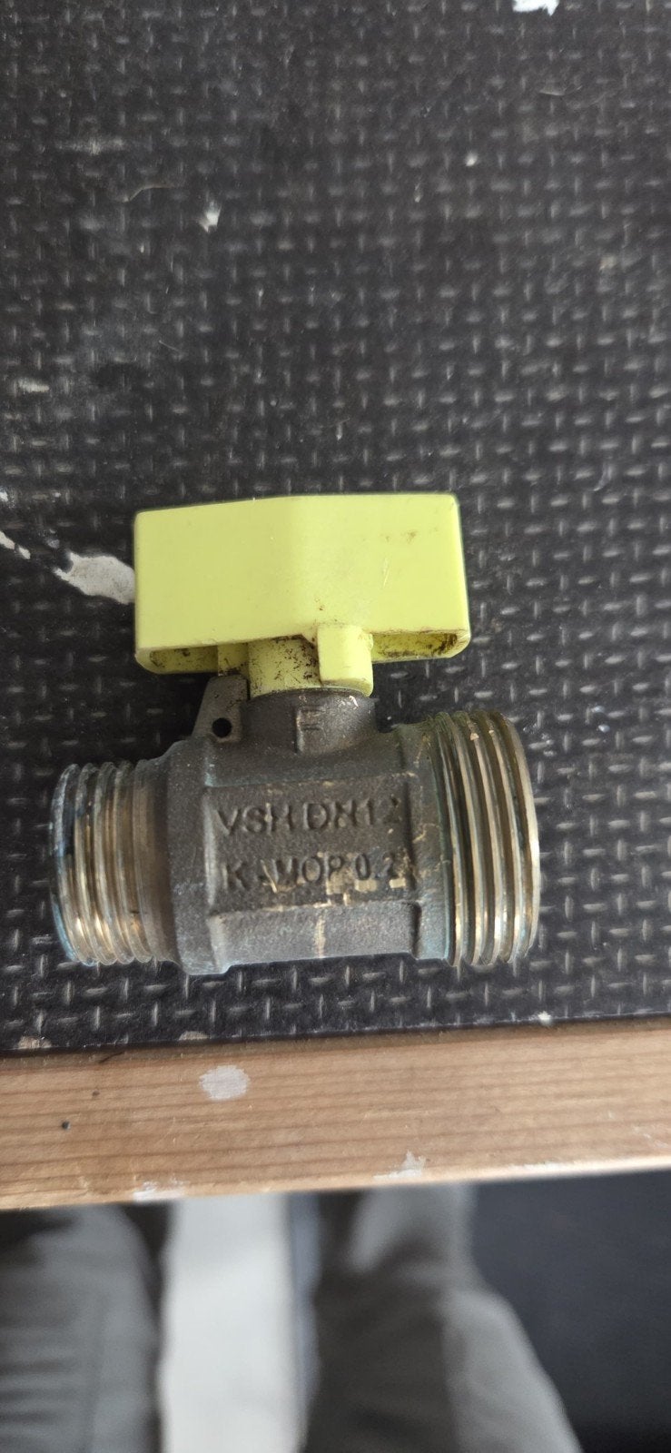 Messing gasafsluiter / gaskraan – CE – MOP 0,2, Ophalen of Verzenden, Gebruikt