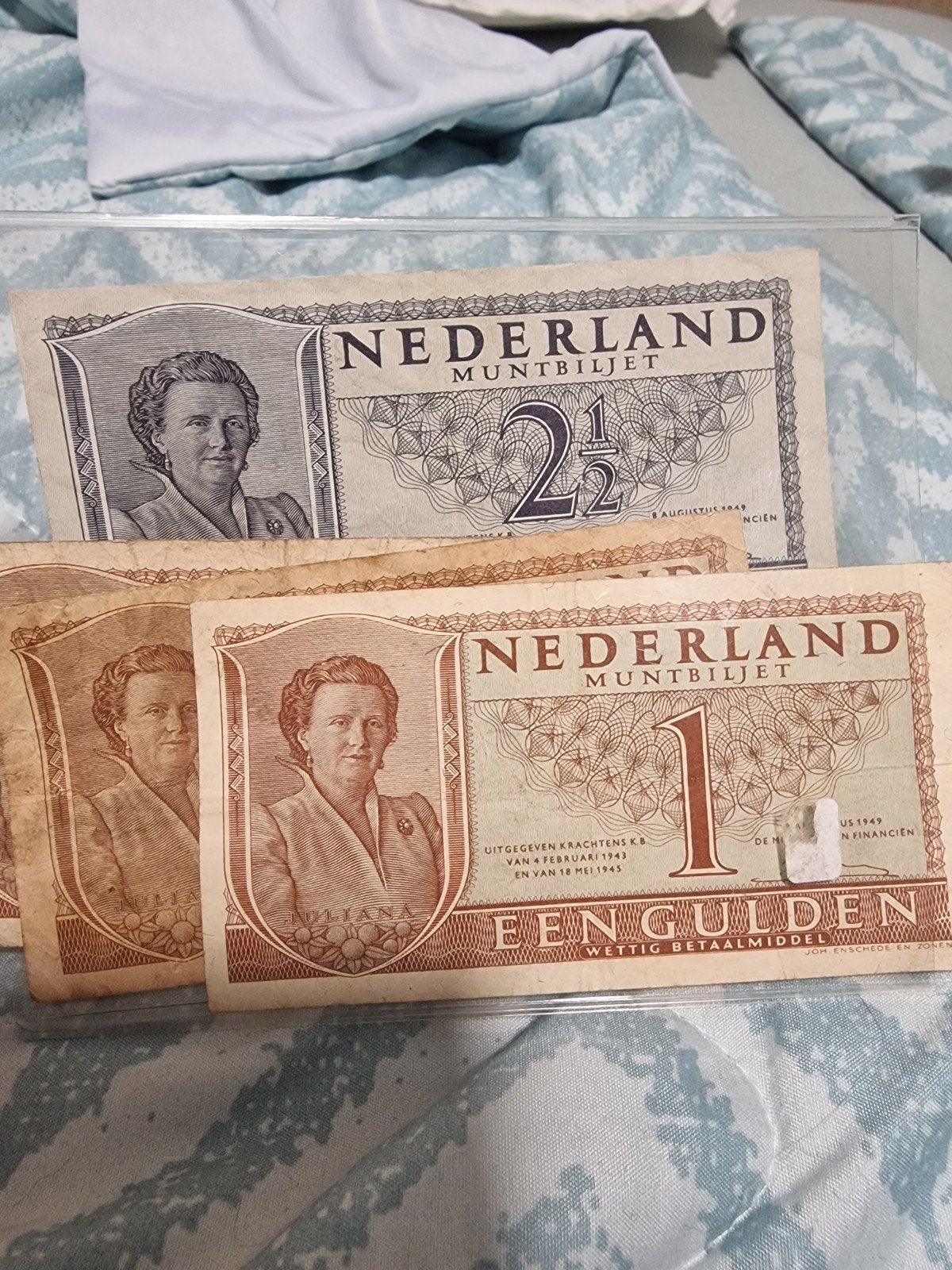 Oud Nederlands geld: 1 gulden en 2½ gulden muntbiljetten, Ophalen of Verzenden