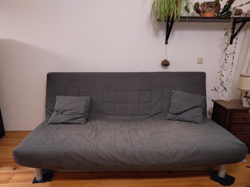 Slaapbank | IKEA Beddinge | Grijs, Huis en Inrichting, Ophalen, Gebruikt, Tweepersoons, 140 cm