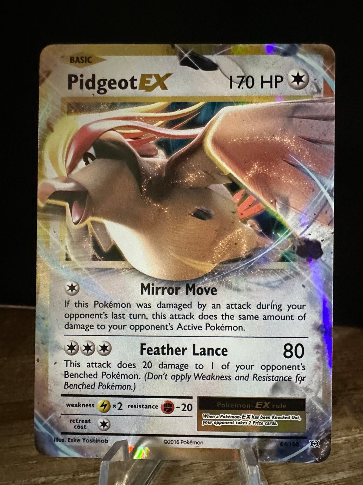 Pokemon evolutions pidgeot EX 64/108, Hobby en Vrije tijd, Verzamelkaartspellen | Pokémon, Ophalen of Verzenden, Zo goed als nieuw
