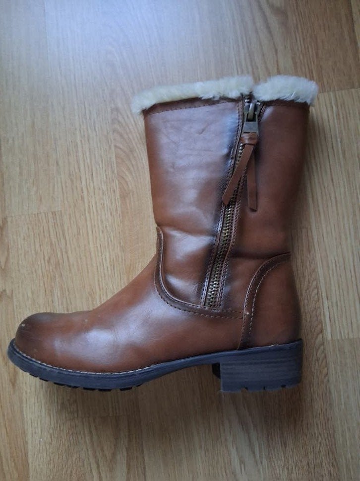 cognac-kleurige Dames Laarzen!!, Kleding | Dames, Ophalen of Verzenden, Zo goed als nieuw, Bruin, Hoge laarzen