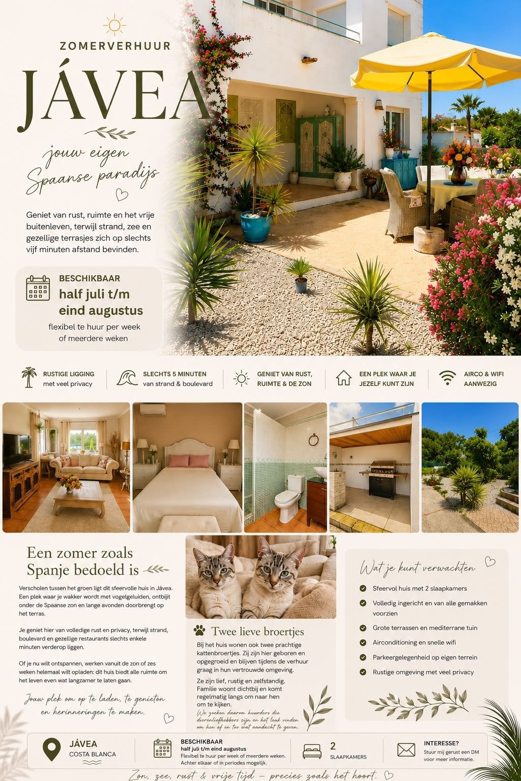 Vakantiehuis Javea Costa blanca, Airconditioning