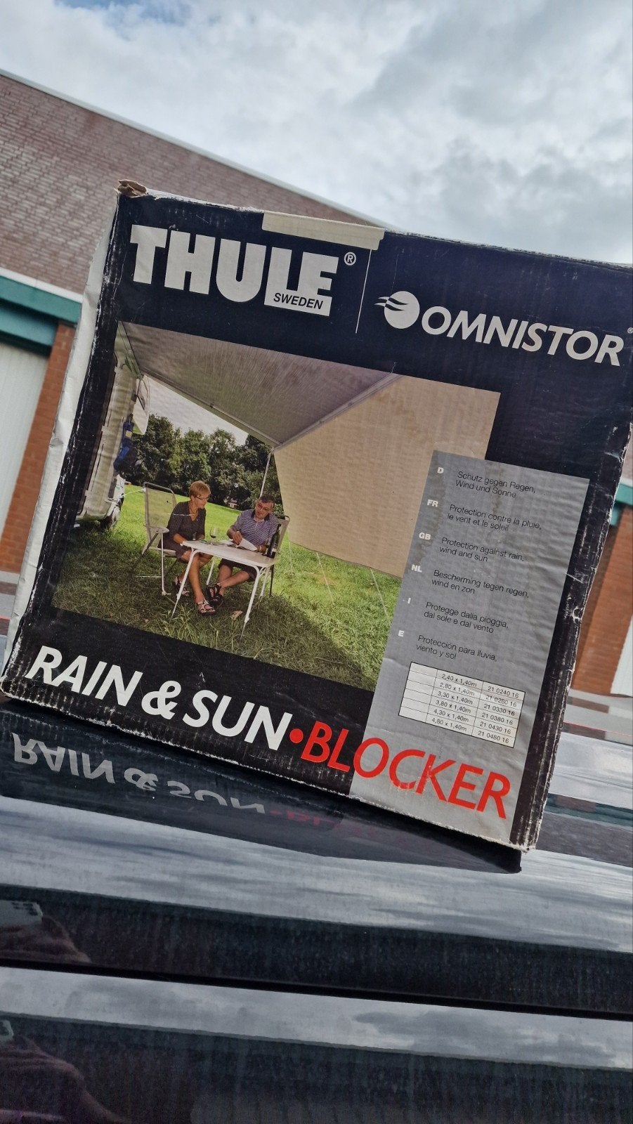 Thule Omnistor Rain & Sun Blocker Luifel, Ophalen, Zo goed als nieuw
