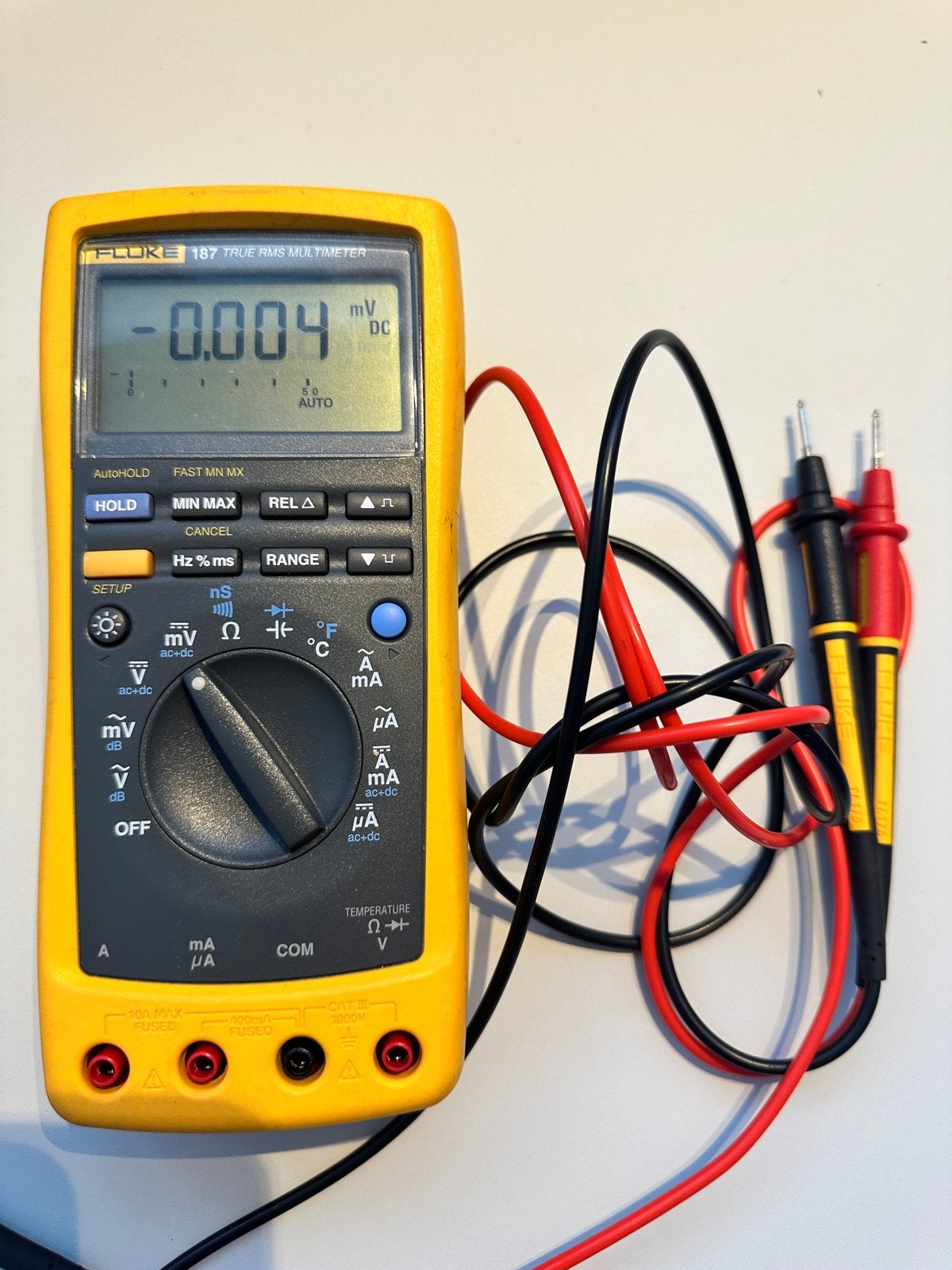 Fluke 187 True RMS Multimeter met meetsnoeren, Ophalen of Verzenden, Gebruikt, Multimeter