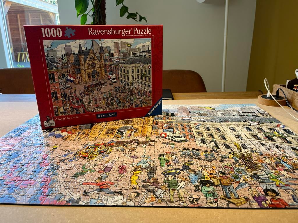 Ravensburger Puzzel 1000 stukjes - Den Haag, Ophalen of Verzenden, 500 t/m 1500 stukjes, Zo goed als nieuw, Legpuzzel