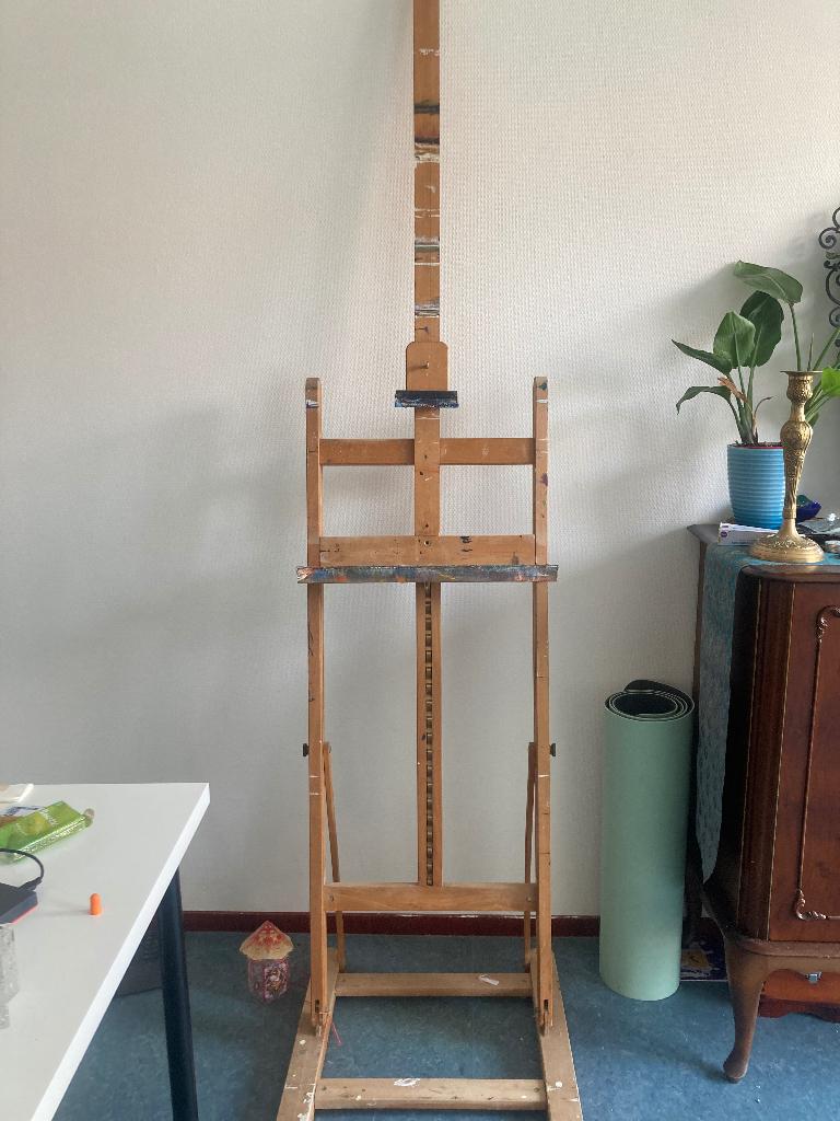 Atelier Ezel/easel--48x180 cm-canvas max 125cm-foldable, Ophalen, Gebruikt, Ezel