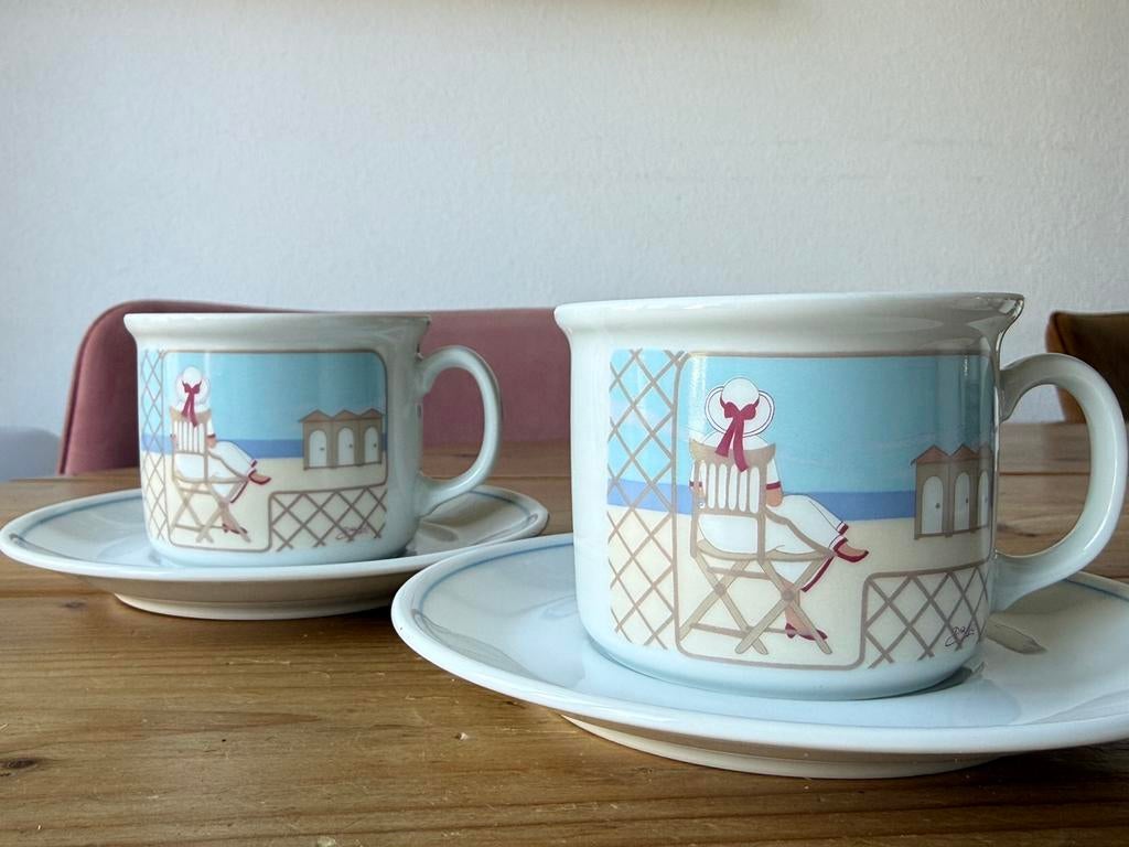 MINT Vintage Douwe Egberts Kop en Schotel -Kronester Bavaria, Ophalen of Verzenden, Zo goed als nieuw, Overige stijlen, Kop(pen) en/of Schotel(s)