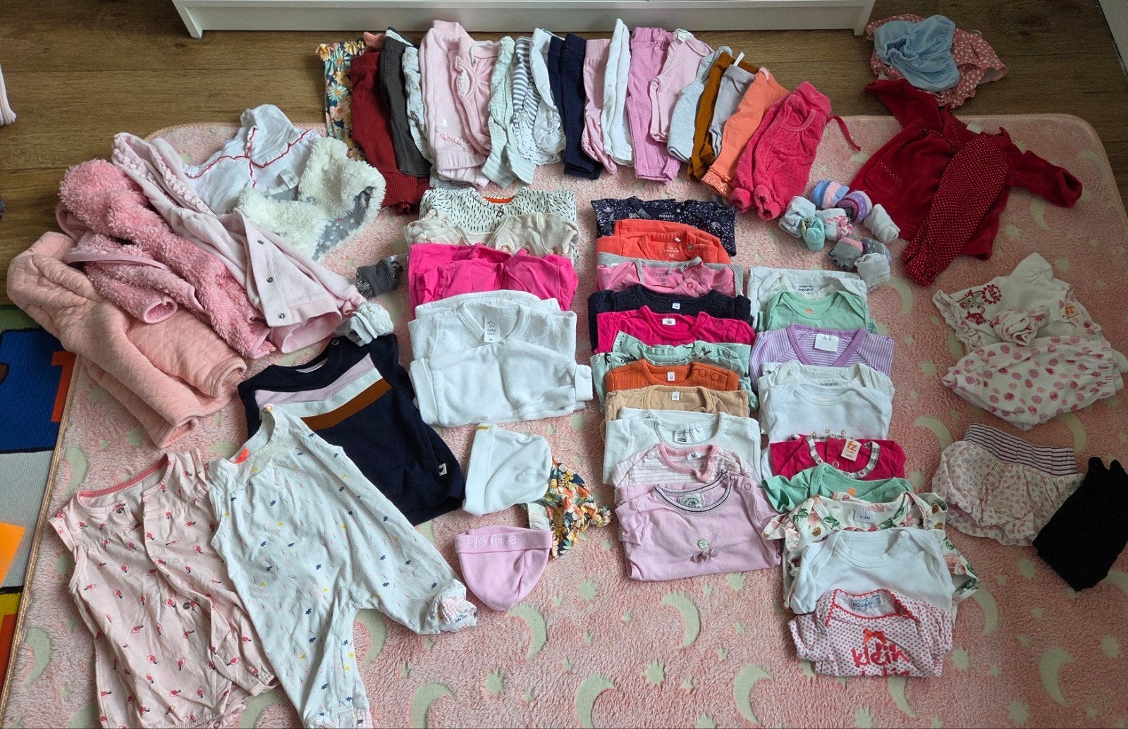 Babykleding meisje – maat 50/56 | ~75 stuks, Ophalen of Verzenden, Zo goed als nieuw, Maat 56