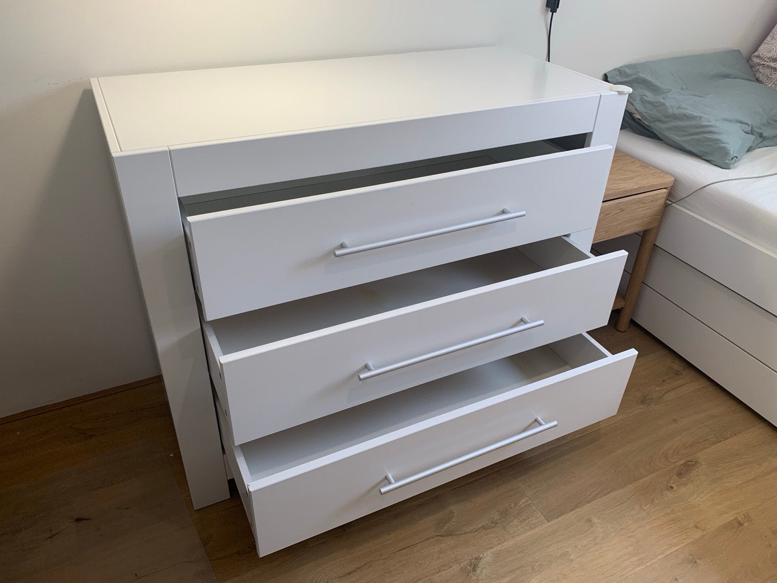 Commode baby wit, Ophalen, Gebruikt, 100 tot 150 cm, 3 of 4 laden