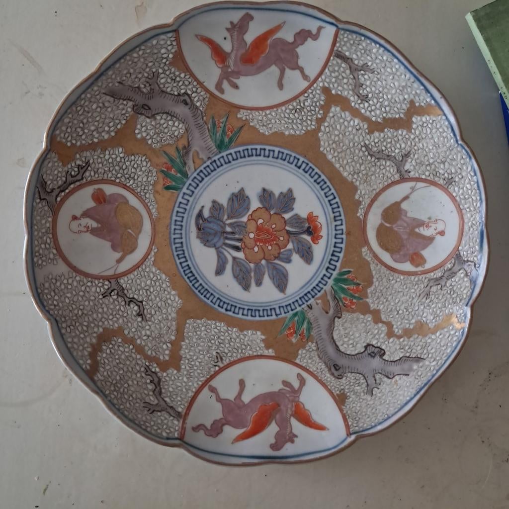 Pergasus Chinees bordje met vliegende paarden, Antiek en Kunst, Ophalen of Verzenden