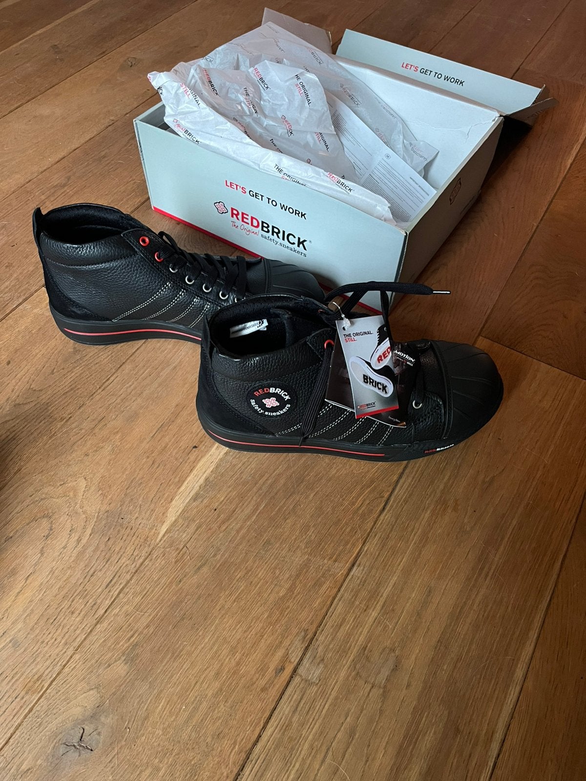 Veiligheids- werkschoenen Redbrick nieuw in doos, Ophalen, Zwart, Nieuw, Werkschoenen