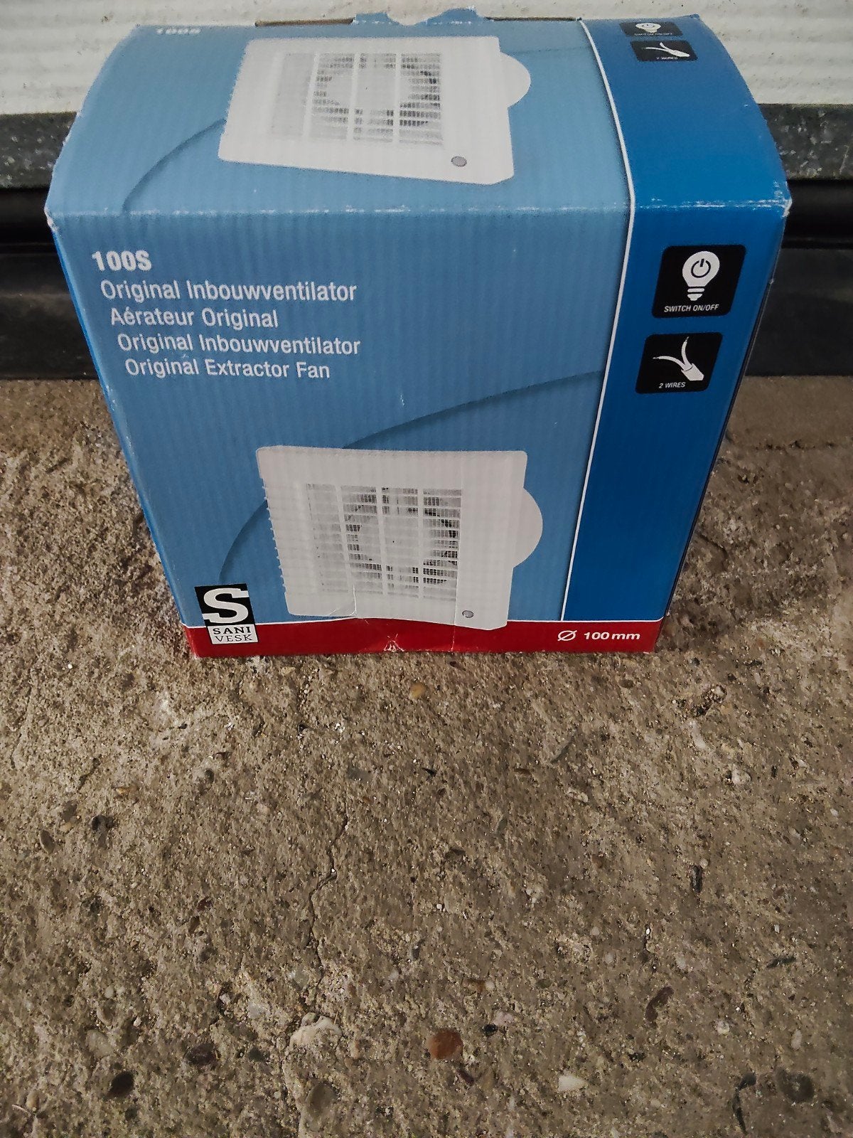 Nieuwe Inbouwventilator 100S - Sani Vesk (Ø 100 mm), Sani Vesk, Ventilator, Onbekend, Nieuw