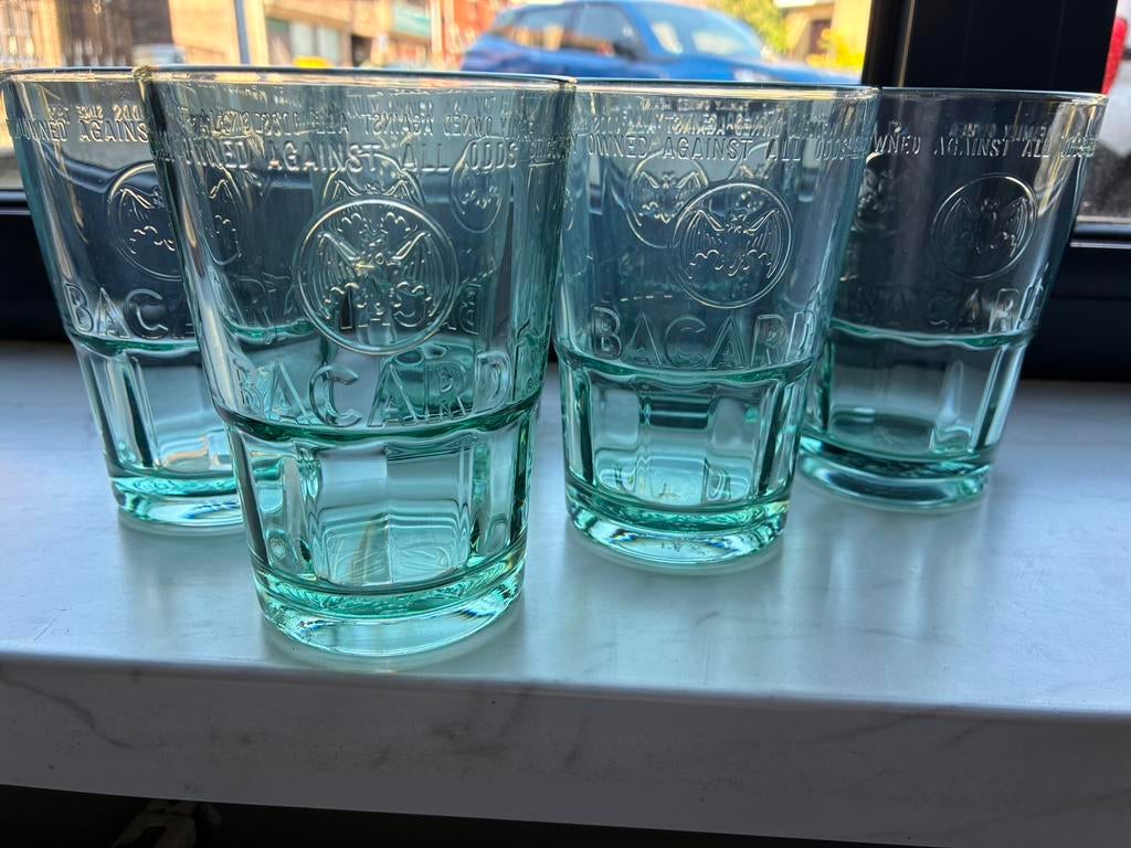 Originele Bacardi glazen 6 stuks. Als nieuw., Ophalen of Verzenden, Zo goed als nieuw, Overige typen