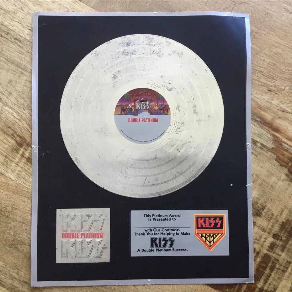 Kiss Dubbel Platina Award Poster, Ophalen of Verzenden, Zo goed als nieuw