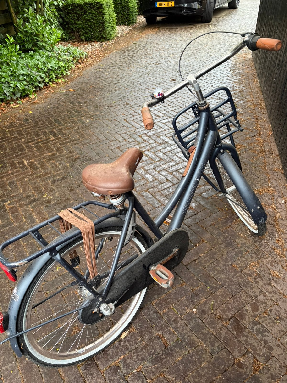Cortina meisjesfiets 24 inch. zwart, Terugtraprem, Versnellingen, Ophalen of Verzenden, Gebruikt