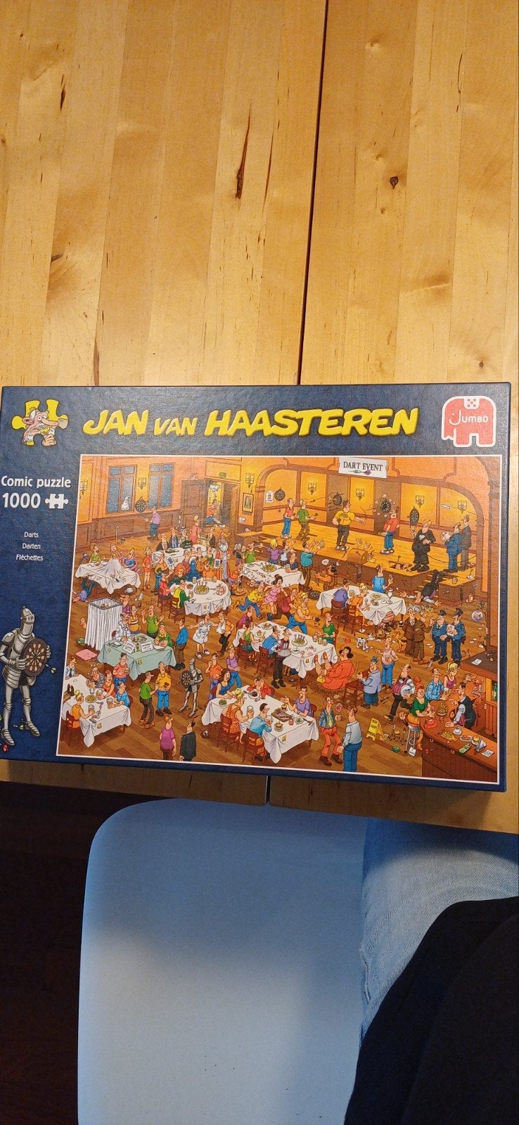 Jan van Haasteren puzzel. 1000 stukjes. Darts, Ophalen of Verzenden, 500 t/m 1500 stukjes, Gebruikt, Legpuzzel