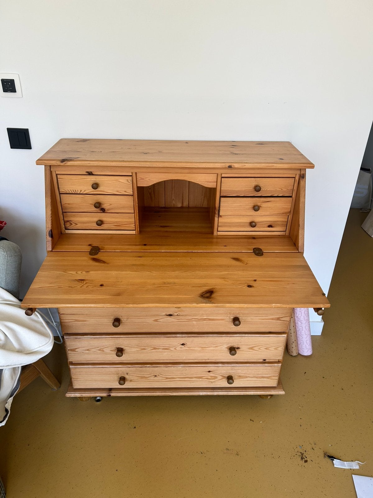 Secretaire grenen, Ophalen, Gebruikt, Grenen