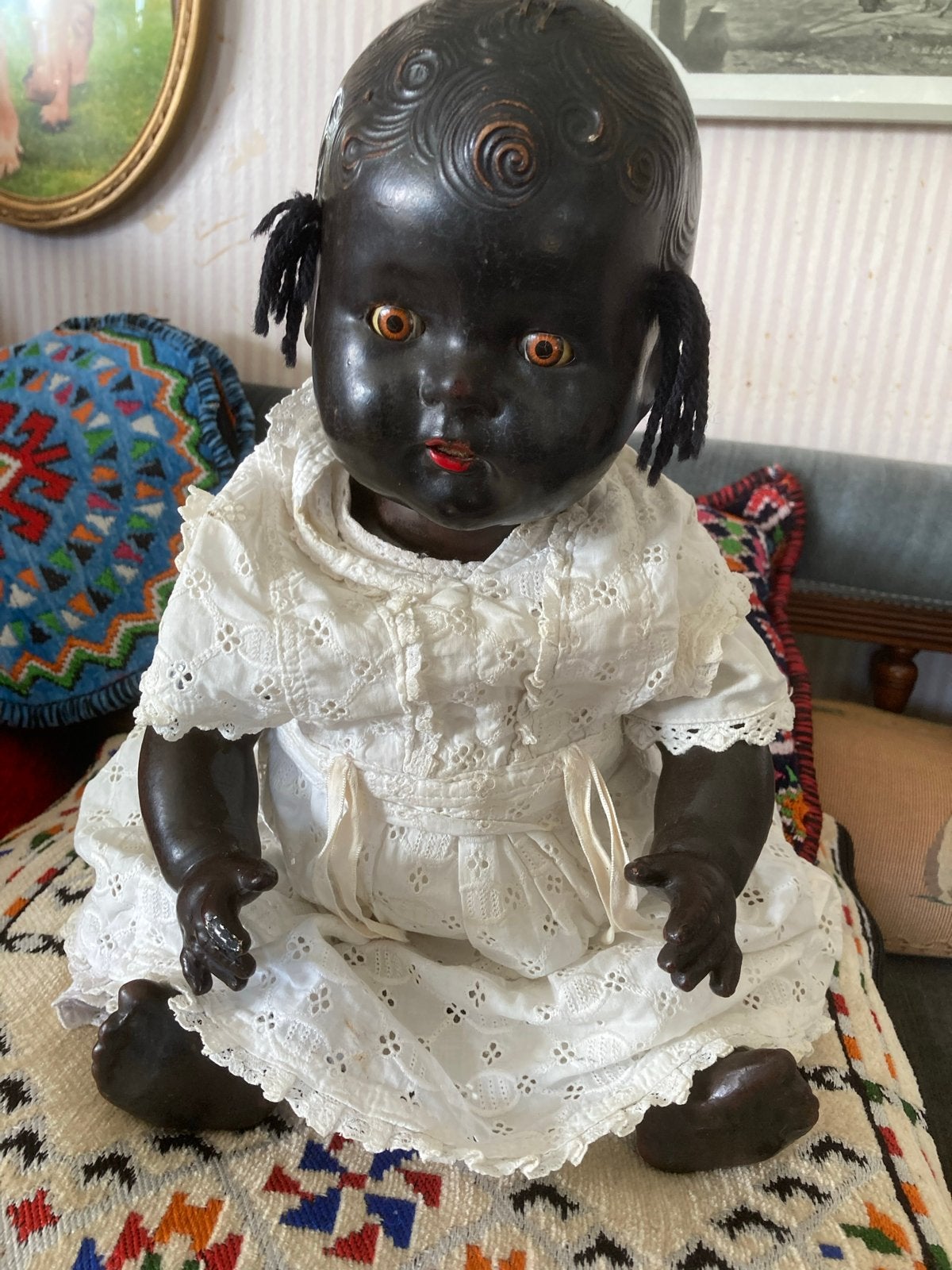 Zeldzame Reliable Canada Black baby doll, Ophalen of Verzenden, Zo goed als nieuw, Babypop
