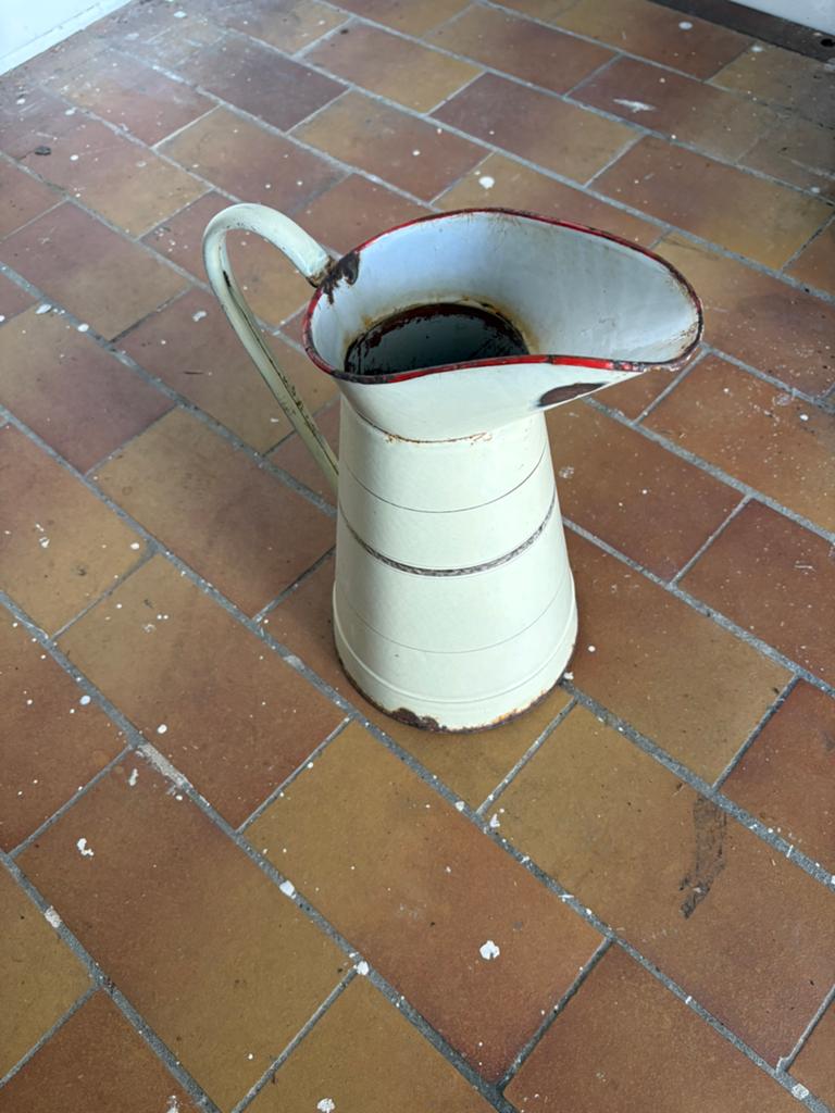 Vintage kan, Ophalen, Rond, Metaal, Minder dan 40 cm