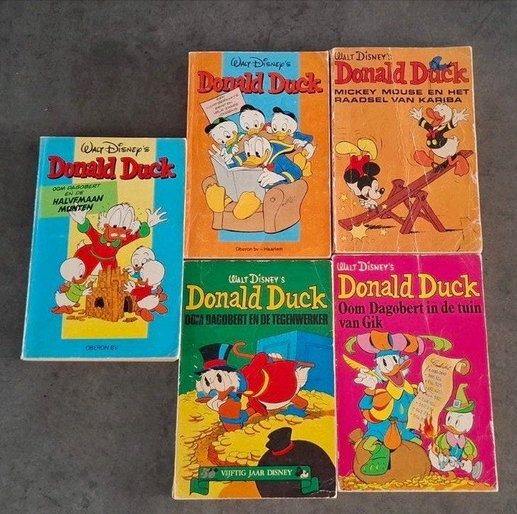 5x Walt Disney's Donald Duck Pocket - Oom Dagobert - Oberon, Meerdere comics, Ophalen of Verzenden, Gelezen, Europa